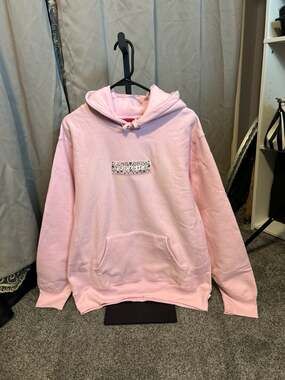 Supreme Bandana Box Logo Hooded Sweatshirt Pink FW19